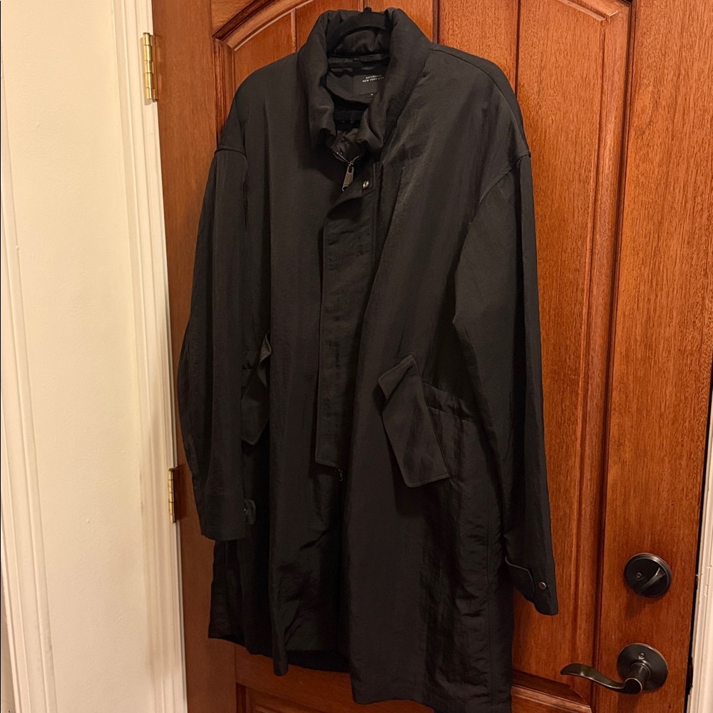 Saturdays New York City Black Trench Rain Coat - Picture 9 of 14